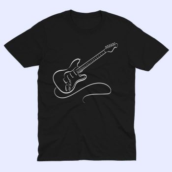 elektricna _gitara_sketch_art_majica_unisex_crna