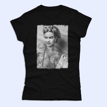 frida_kahlo_tattoo_zenska_majica_crna