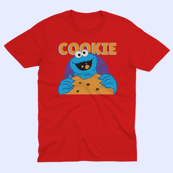 cookie_monster_unisex_kratki_crvena