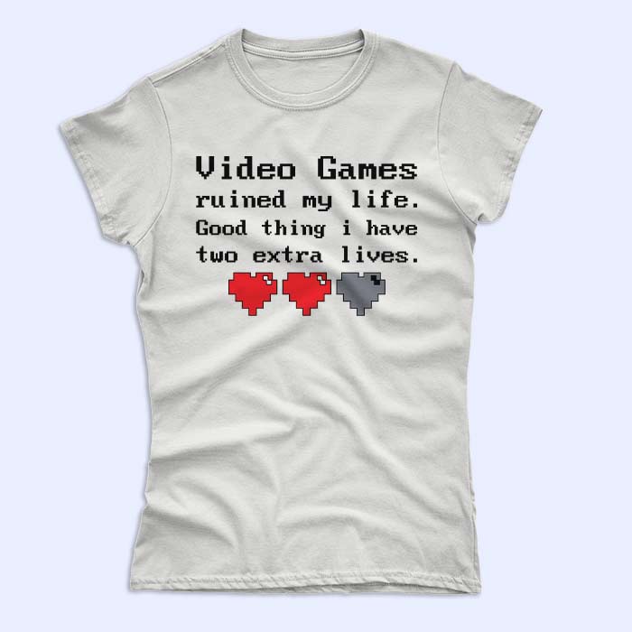 video_games_life_zenska_majica_bijela
