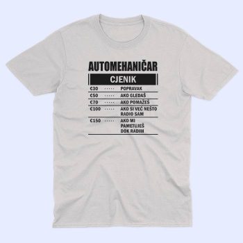 Automehaničar Cjenik Majica